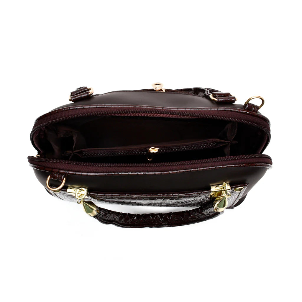 D Shaped Ladies Bag (Dark Brown)