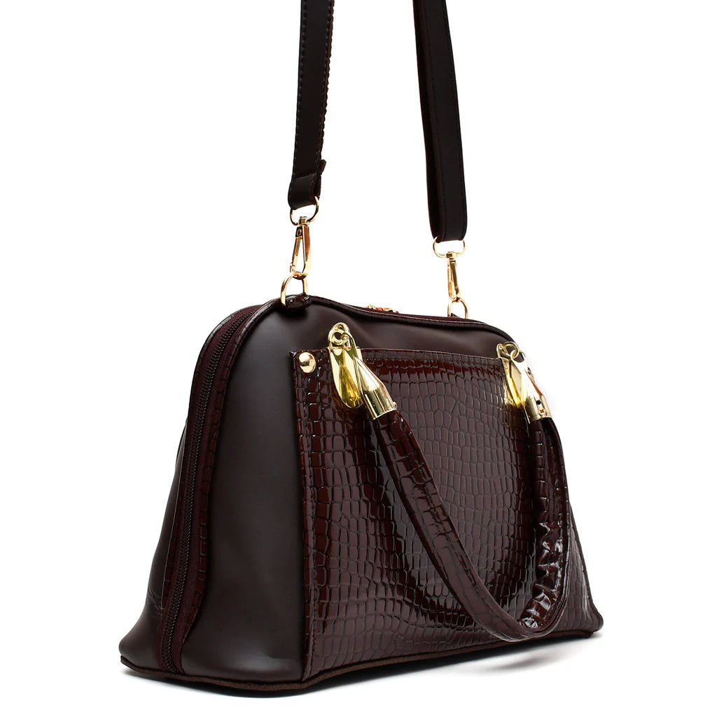 D Shaped Ladies Bag (Dark Brown)