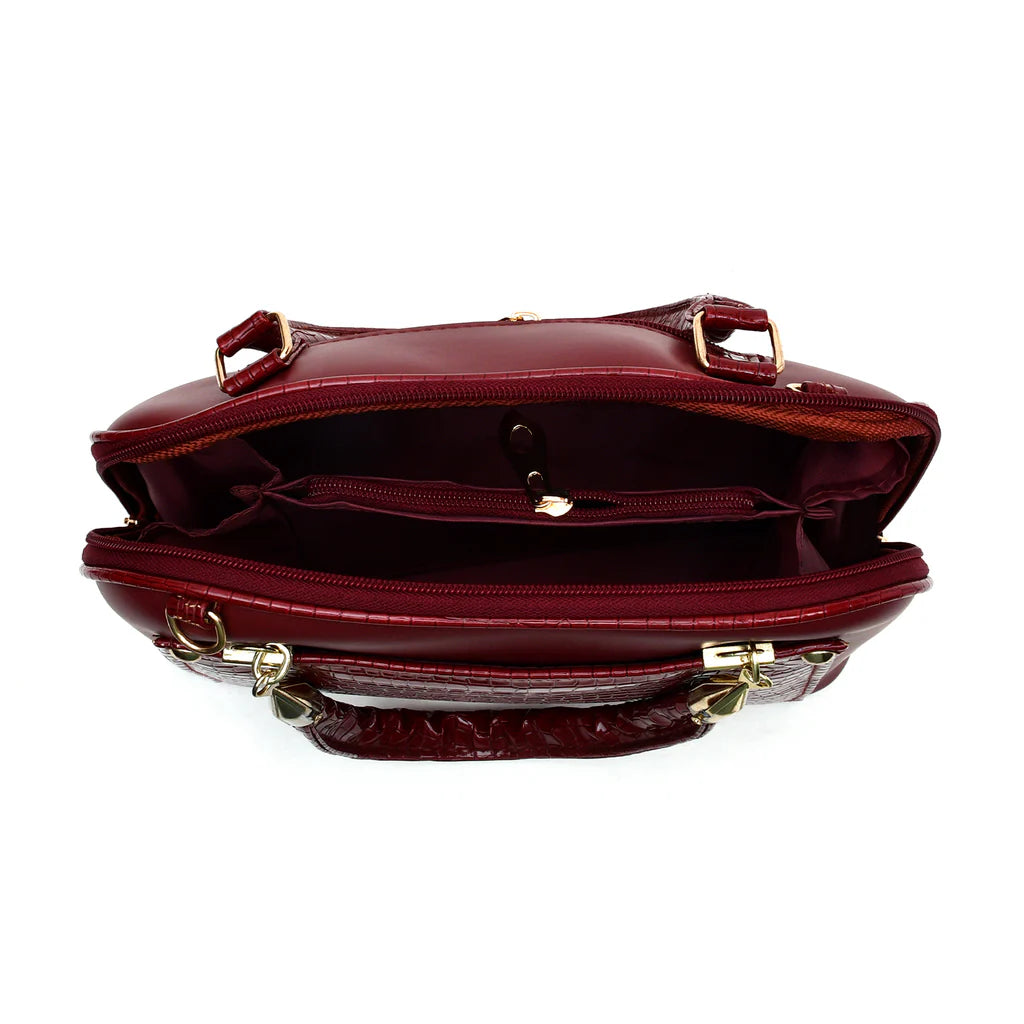 D Shaped Ladies Bag (Maroon)