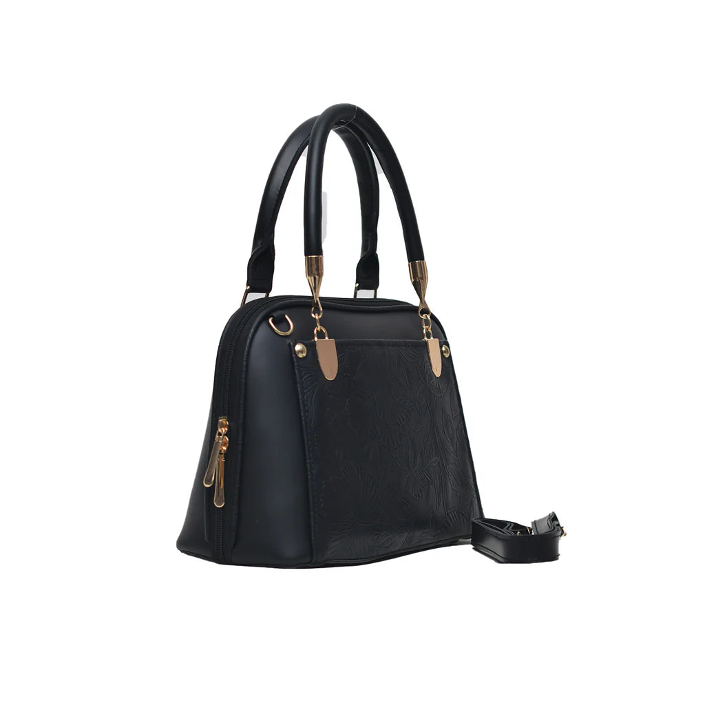 Floral D Bag (Black)