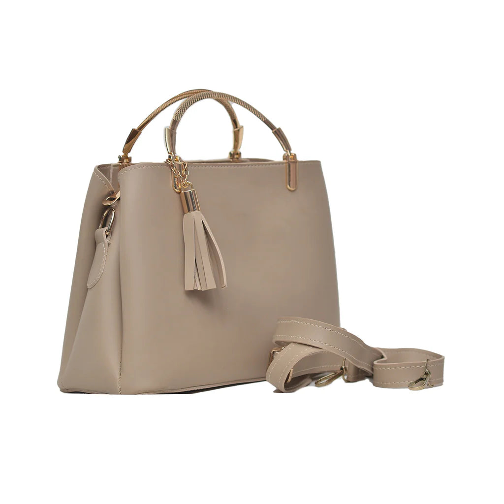 Steel handle Formal Handbag (Skin)